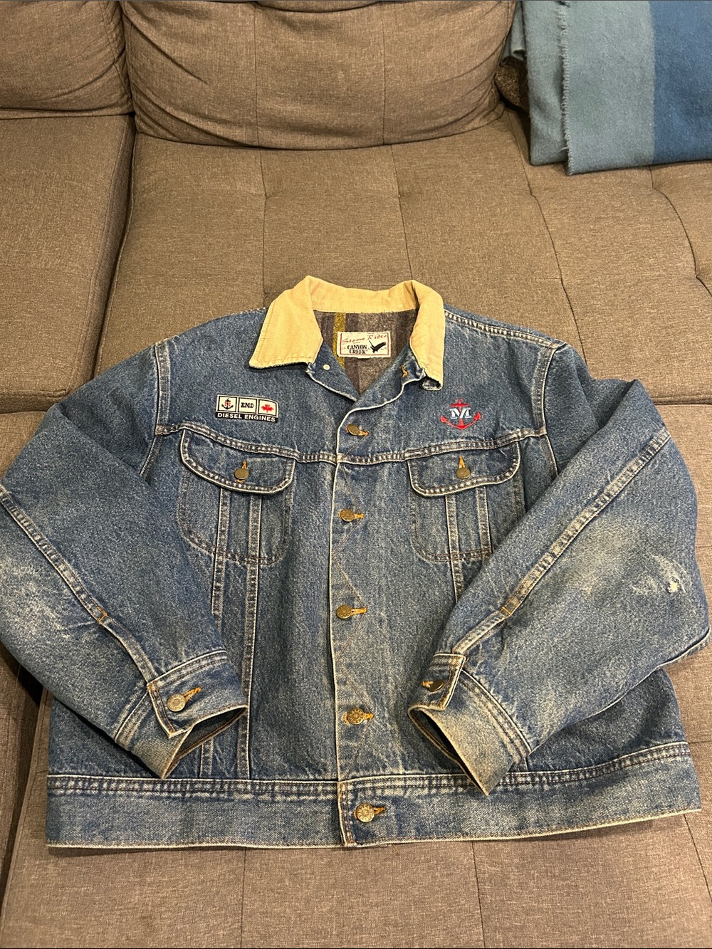 Vintage Storm Rider by Canyon Creek Blanket Lined Denim Jean Jacket Size 48 XL - Picture 2 of 16